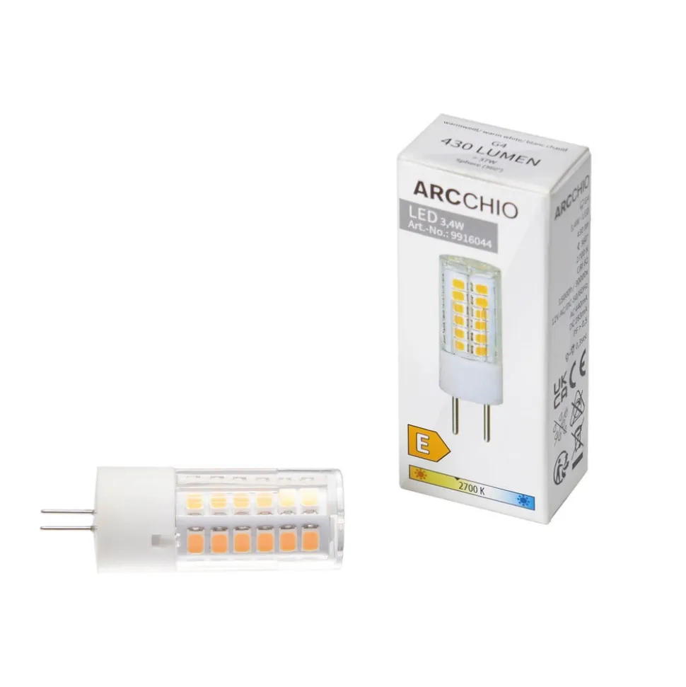 Arcchio LED stiftlamp G4 3,4W 2.700K 3st