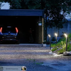 Arcchio LED tuinpadverlichting, 100 cm, antraciet, sensor, IP54