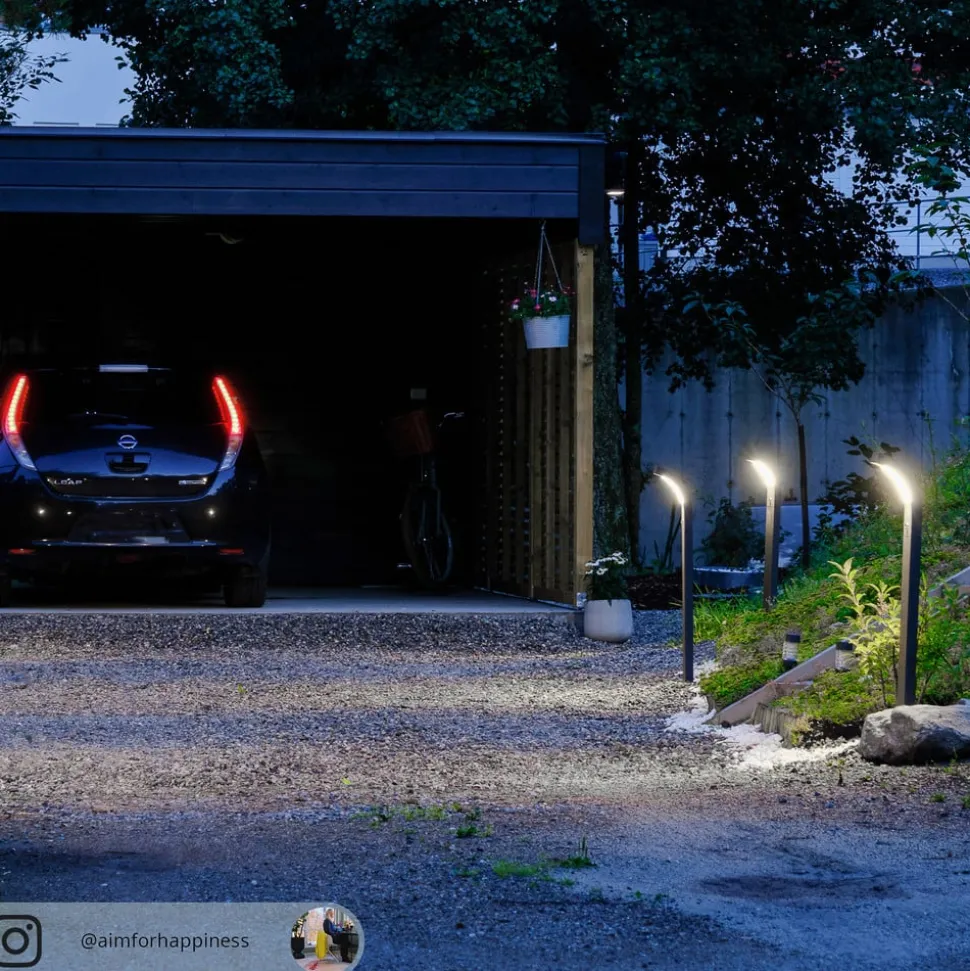 Arcchio LED tuinpadverlichting, 100 cm, antraciet, sensor, IP54