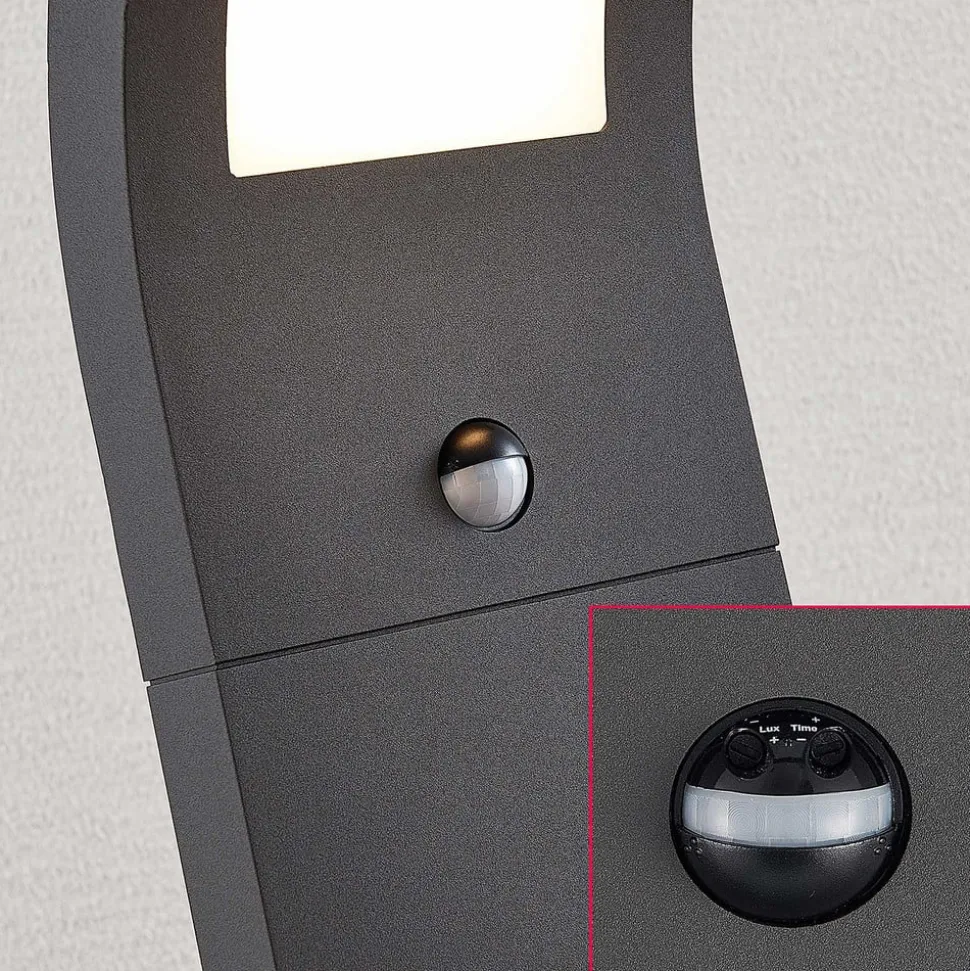 Arcchio LED tuinpadverlichting, 100 cm, antraciet, sensor, IP54