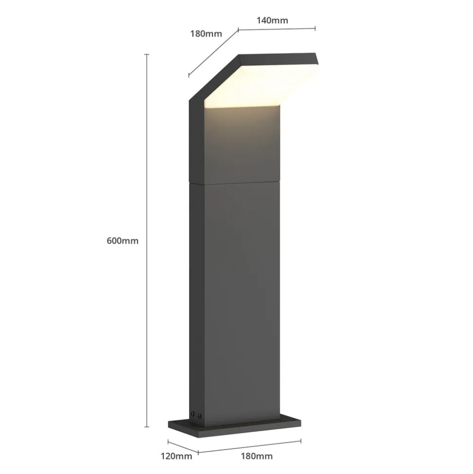 Arcchio LED tuinpadverlichting Yolena, 60 cm, antraciet, aluminium