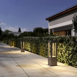 Arcchio LED tuinpadverlichting Lienna, 60 cm, grijs, metaal, IP65