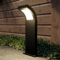 Arcchio LED tuinpadverlichting, IP65, 60 cm, antraciet, metaal