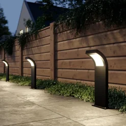 Arcchio LED tuinpadverlichting, IP65, 60 cm, antraciet, metaal