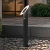 Arcchio LED tuinpadverlichting Tovio, antraciet, Ø 24cm, sensor
