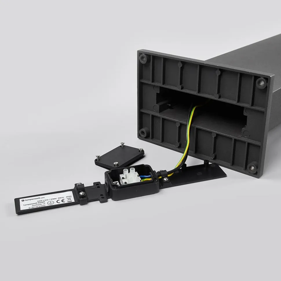 Arcchio LED tuinpadverlichting Yolena, 100 cm, antraciet, aluminium