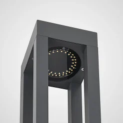 Arcchio LED tuinpadverlichting Lienna, 90 cm, grijs, metaal, IP65