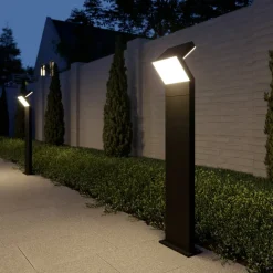 Arcchio LED tuinpadverlichting Havin, antraciet, metaal, 100cm