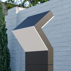 Arcchio LED tuinpadverlichting Havin, antraciet, metaal, 100cm