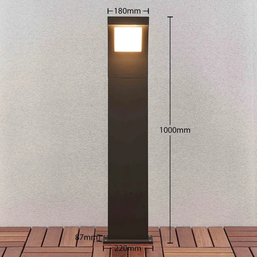 Arcchio LED tuinpadverlichting, 100 cm, antraciet, metaal, IP65