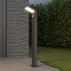 Arcchio LED tuinpadverlichting Yolena, sensor, 100cm, antraciet