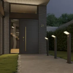 Arcchio LED tuinpadverlichting Yolena, sensor, 100cm, antraciet