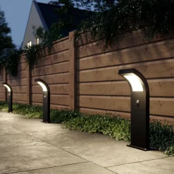 Arcchio LED tuinpadverlichting, 60 cm, antraciet, sensor, IP54