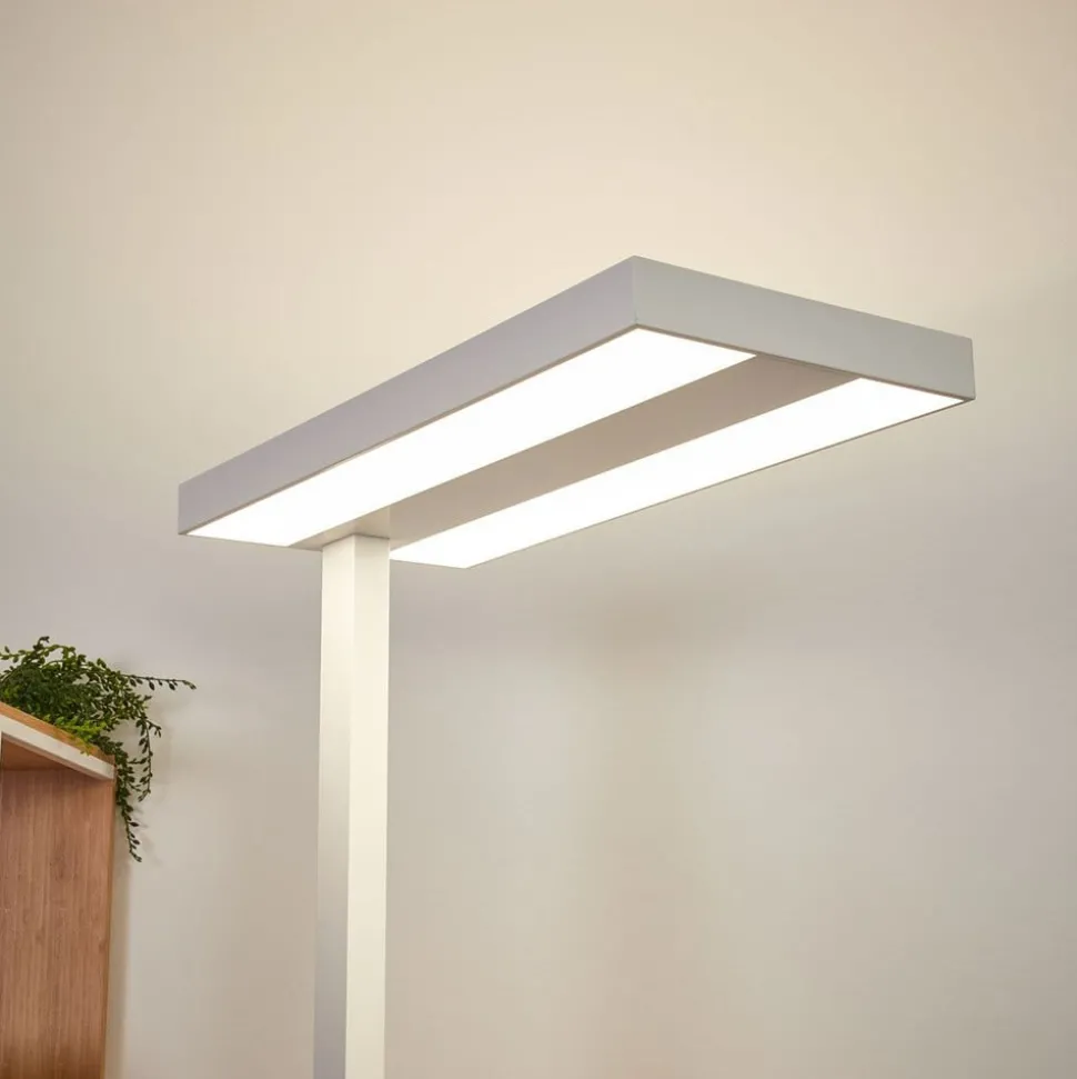 Arcchio LED vloerlamp Logan Basic, wit, 6.000 lm, dimbaar