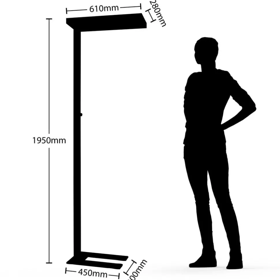 Arcchio LED vloerlamp Logan Pro, wit, sensor, dimbaar