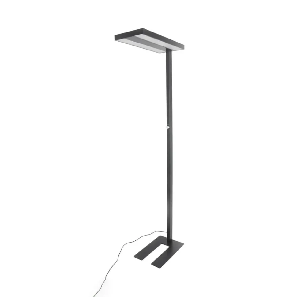 Arcchio LED vloerlamp Logan Basic, zwart, 6000 lm, dimbaar
