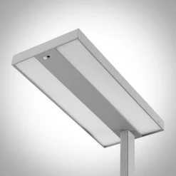 Arcchio LED vloerlamp Logan Pro, zilver, sensor, dimbaar
