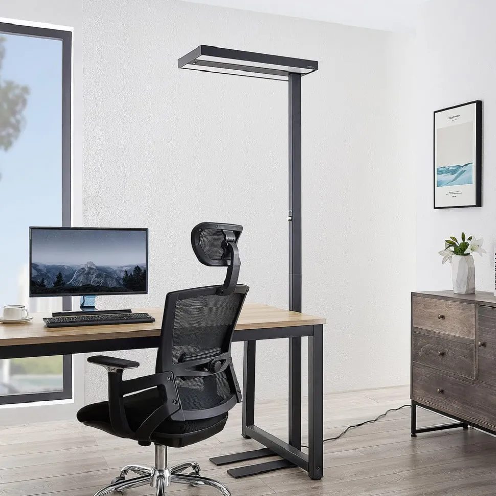Arcchio LED vloerlamp Logan Pro, zwart, sensor, dimbaar
