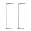 Arcchio LED vloerlamp Logan Basic, set van 2, zilver, 6000 lm