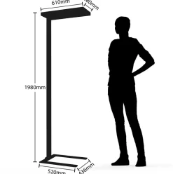 Arcchio LED vloerlamp Logan Ultra, CCT, sensor, dimbaar