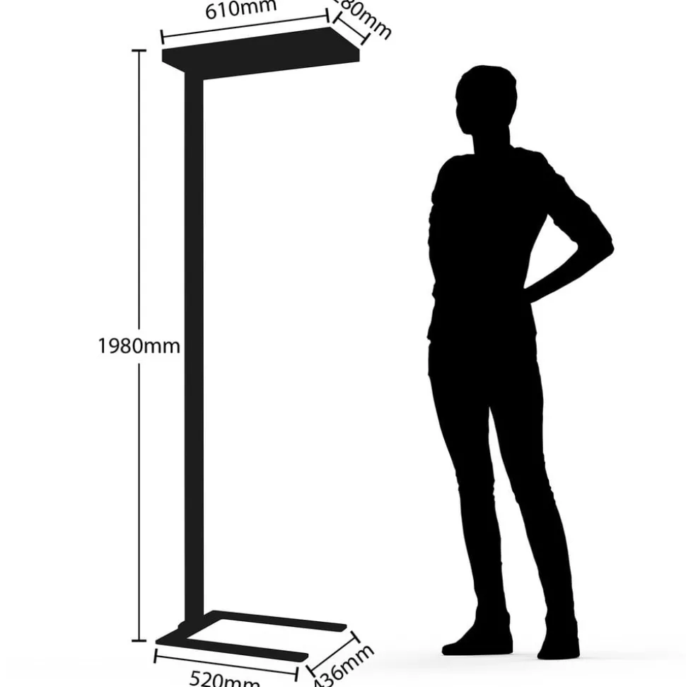 Arcchio LED vloerlamp Logan Ultra, 4.000K, sensor, dimbaar