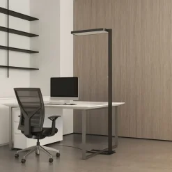 Arcchio LED vloerlamp Timon, 54W, zwart, hoogte 195 cm