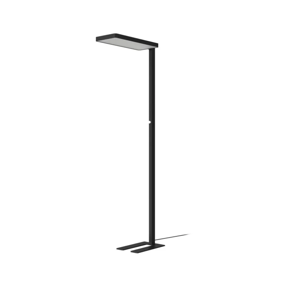 Arcchio LED vloerlamp Timon, 54W, zwart, hoogte 195 cm