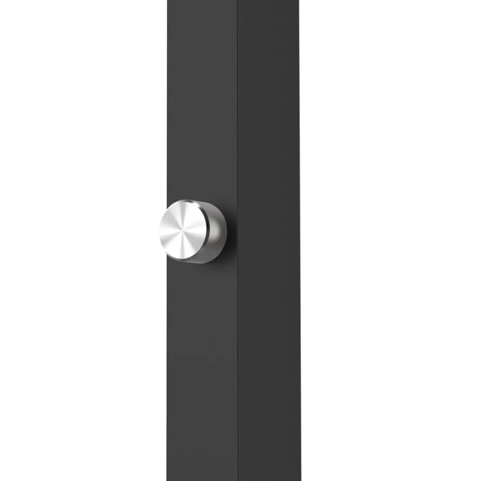 Arcchio LED vloerlamp Timon, 54W, zwart, hoogte 195 cm