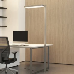 Arcchio LED vloerlamp Timon, 54W, zilver, hoogte 195 cm