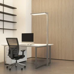 Arcchio LED vloerlamp Timon, 54W, zilver, hoogte 195 cm