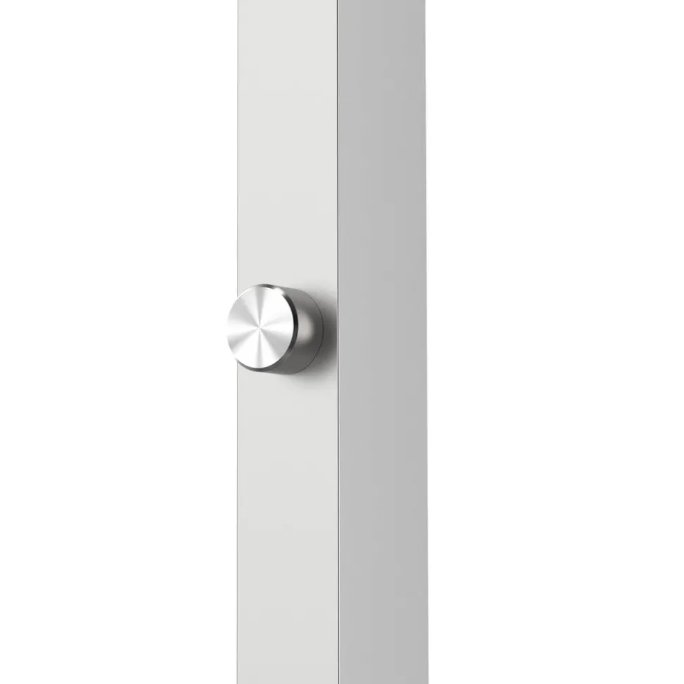 Arcchio LED vloerlamp Timon, 54W, zilver, hoogte 195 cm