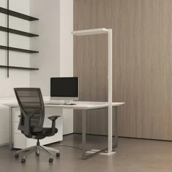 Arcchio LED vloerlamp Timon, 195 cm, wit, 54 W, aluminium