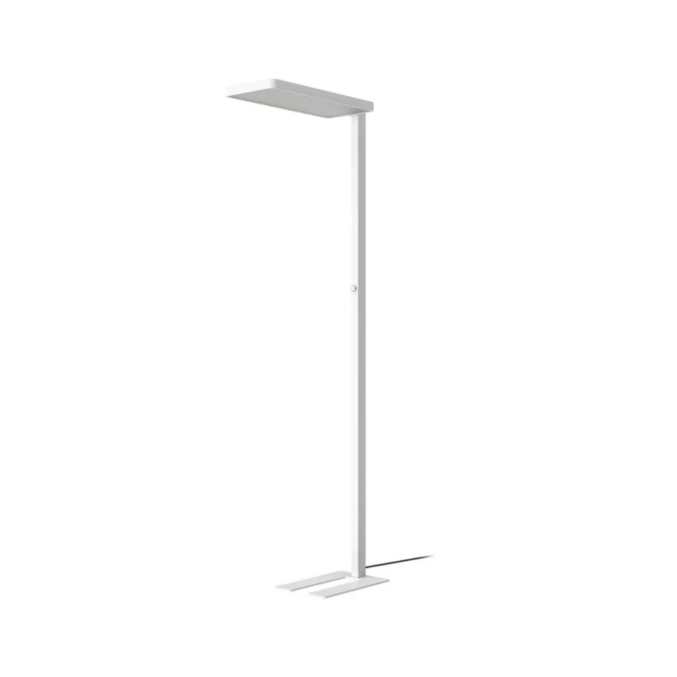 Arcchio LED vloerlamp Timon, 195 cm, wit, 54 W, aluminium