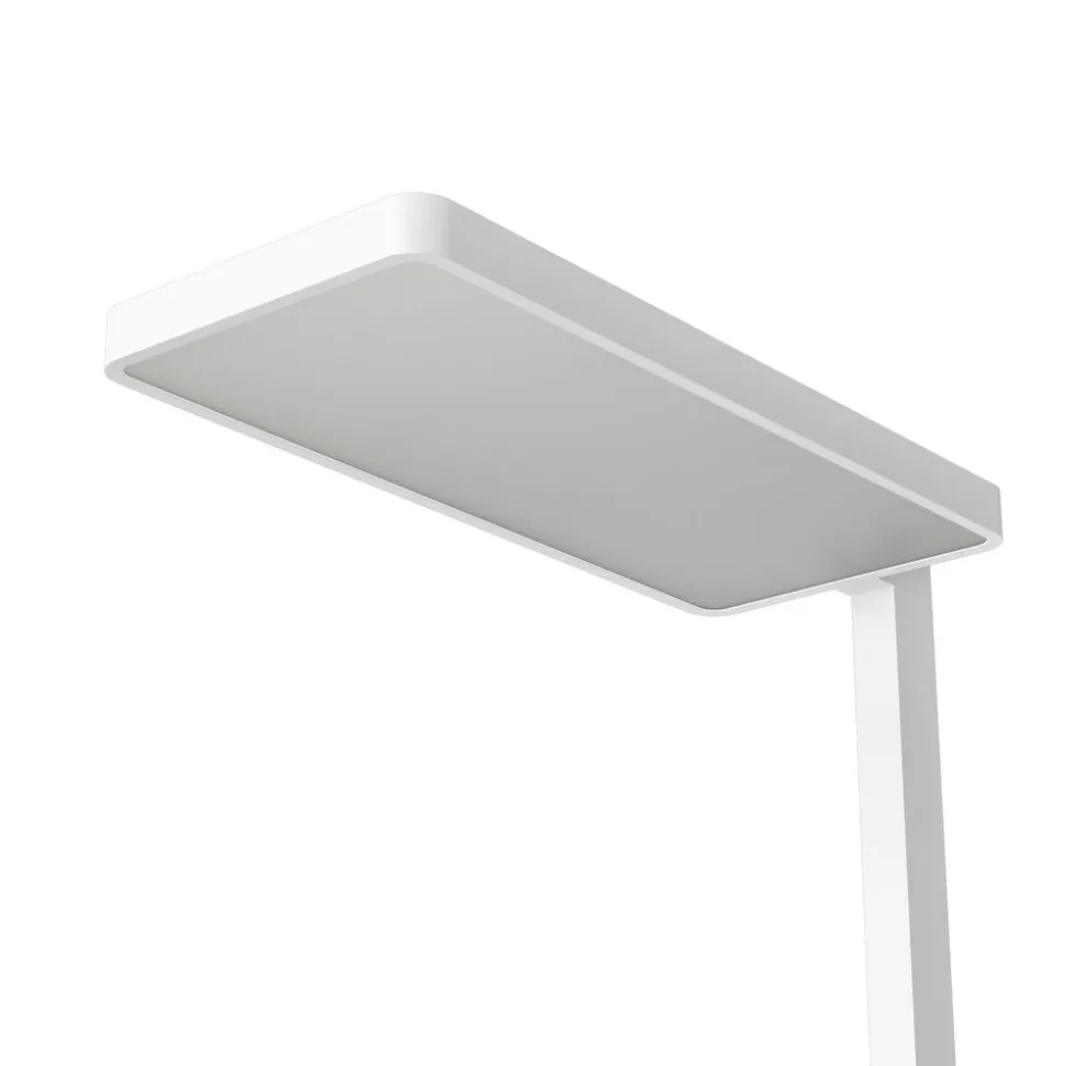 Arcchio LED vloerlamp Timon, 195 cm, wit, 54 W, aluminium