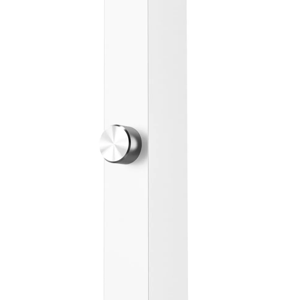 Arcchio LED vloerlamp Timon, 195 cm, wit, 54 W, aluminium