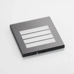 Arcchio LED wand inbouwlamp Zamo, louvre, zwart, IP65