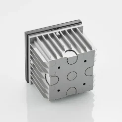 Arcchio LED wand inbouwlamp Zamo, louvre, zwart, IP65