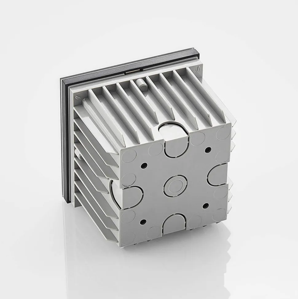 Arcchio LED wand inbouwlamp Zamo, zwart, 11 cm, IP65