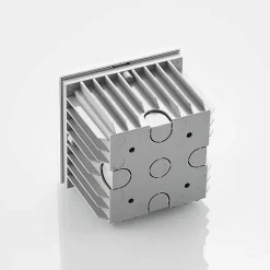 Arcchio LED wand inbouwlamp Zamo, louvre, wit, metaal, IP65