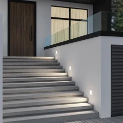 Arcchio LED wand inbouwlamp Zamo, wit, 11 cm, metaal, IP65