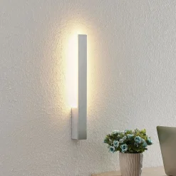 Arcchio LED wandlamp Ivano, hoogte 43 cm, geborsteld aluminium