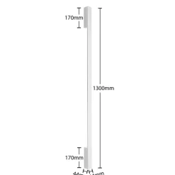 Arcchio LED wandlamp Ivano, 130 cm, wit, aluminium