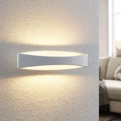 Arcchio LED wandlamp Jelle, 44 cm, wit, metaal, omhoog/omlaag