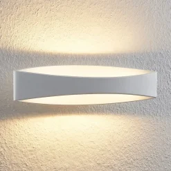 Arcchio LED wandlamp Jelle, 44 cm, wit, metaal, omhoog/omlaag