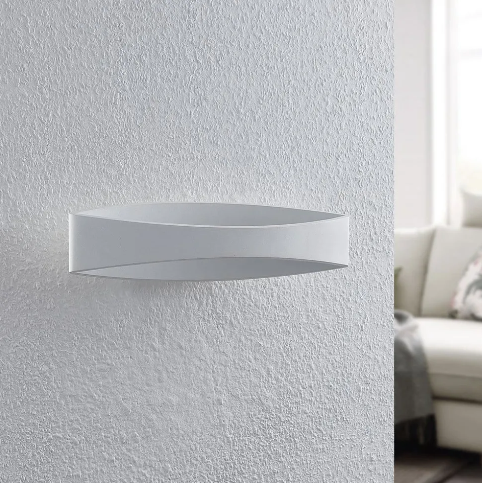 Arcchio LED wandlamp Jelle, 44 cm, wit, metaal, omhoog/omlaag