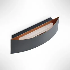 Arcchio LED wandlamp Jelle, 27 cm, zwart/goud, omhoog/omlaag