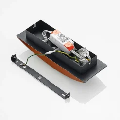 Arcchio LED wandlamp Jelle, 27 cm, zwart/goud, omhoog/omlaag