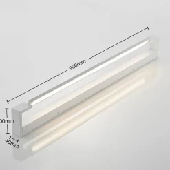 Arcchio LED wandlamp Jora, 90 cm, wit, zwenkbaar, IP44