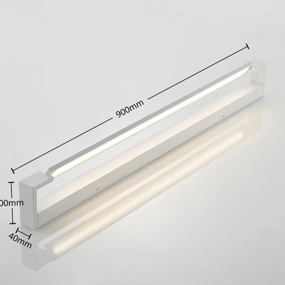 Arcchio LED wandlamp Jora, 90 cm, wit, zwenkbaar, IP44