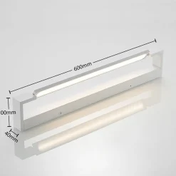 Arcchio LED wandlamp Jora, 60 cm, wit, zwenkbaar, IP44